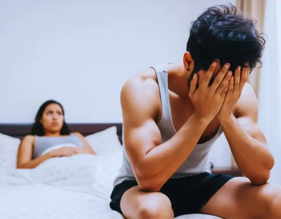 Image of upset man in need of erectile dysfunction treatment Swansea